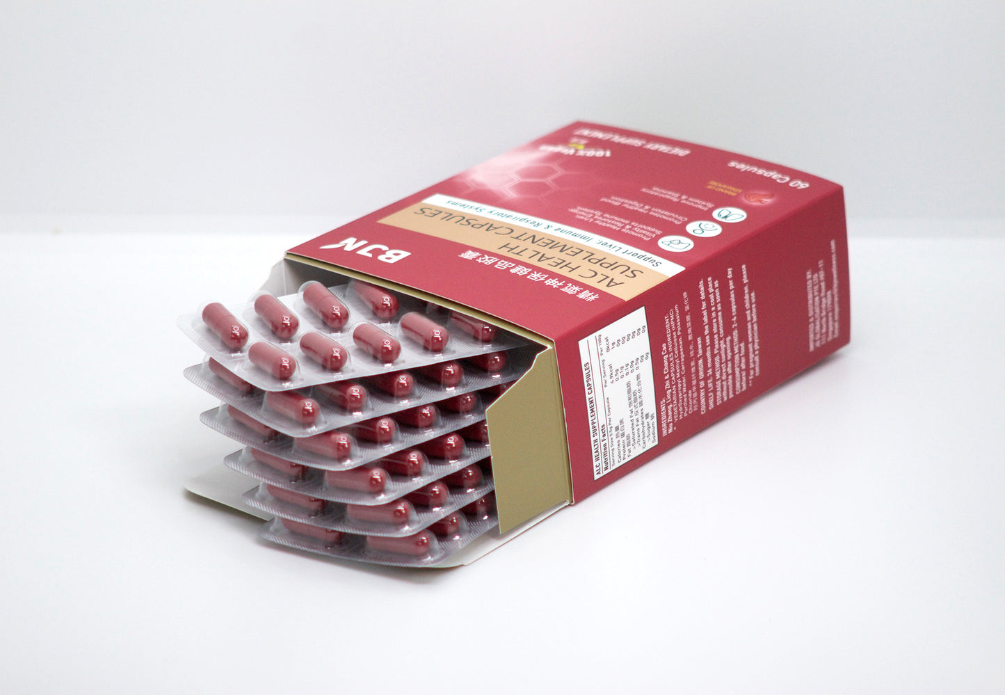 ALC Health Supplement: Antrodia, Lingzhi and Cordyceps (Box of 60 Capsules)