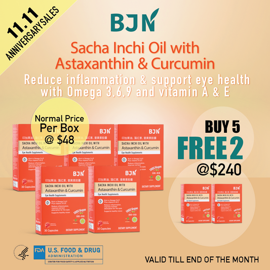 [11.11 promo] Buy 5 Free 2 Boxes: Sacha Inchi Oil with Astaxanthin & Curcumin Eye Supplements