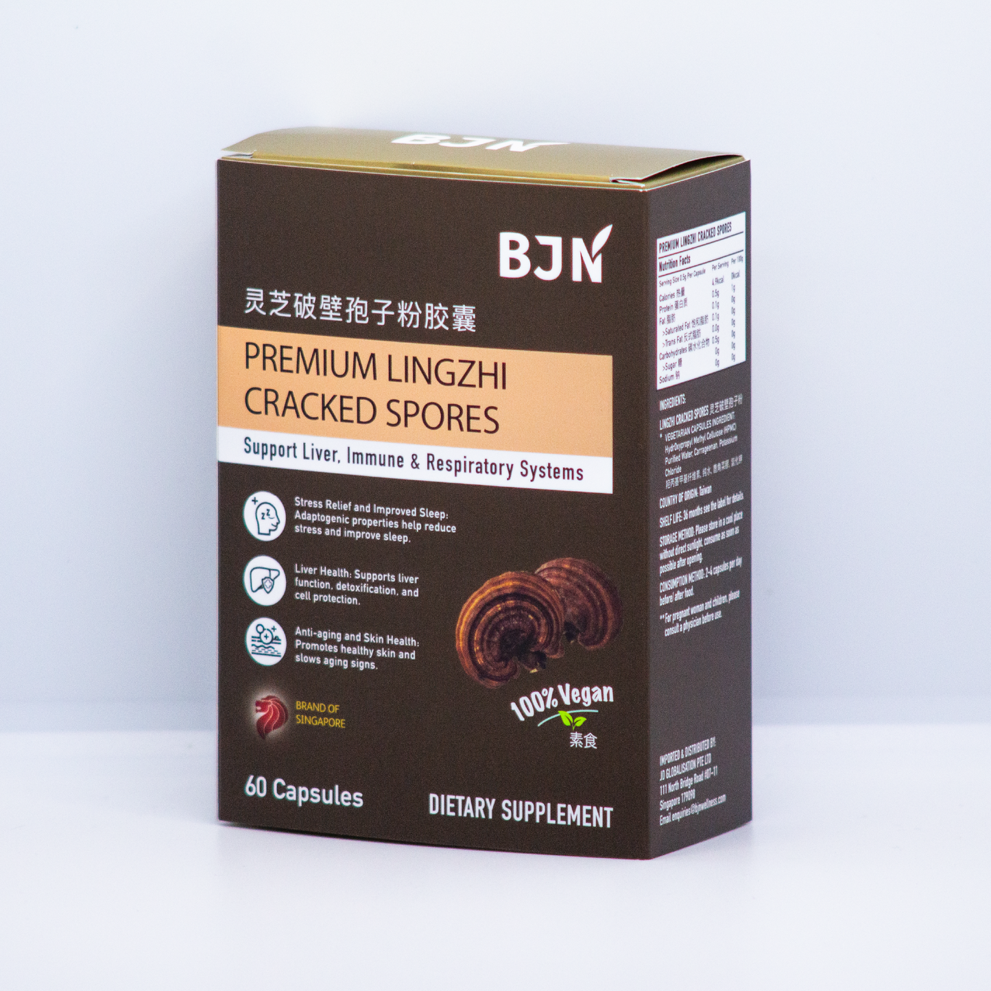 [11.11 Promo] Buy 5 FREE 1 box of BJN Premium Lingzhi Cracked Spores at $345