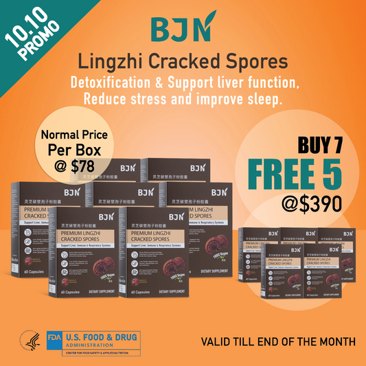 [10.10 Promo] Buy 7 Free 5 Boxes: Premium Lingzhi Cracked Spores
